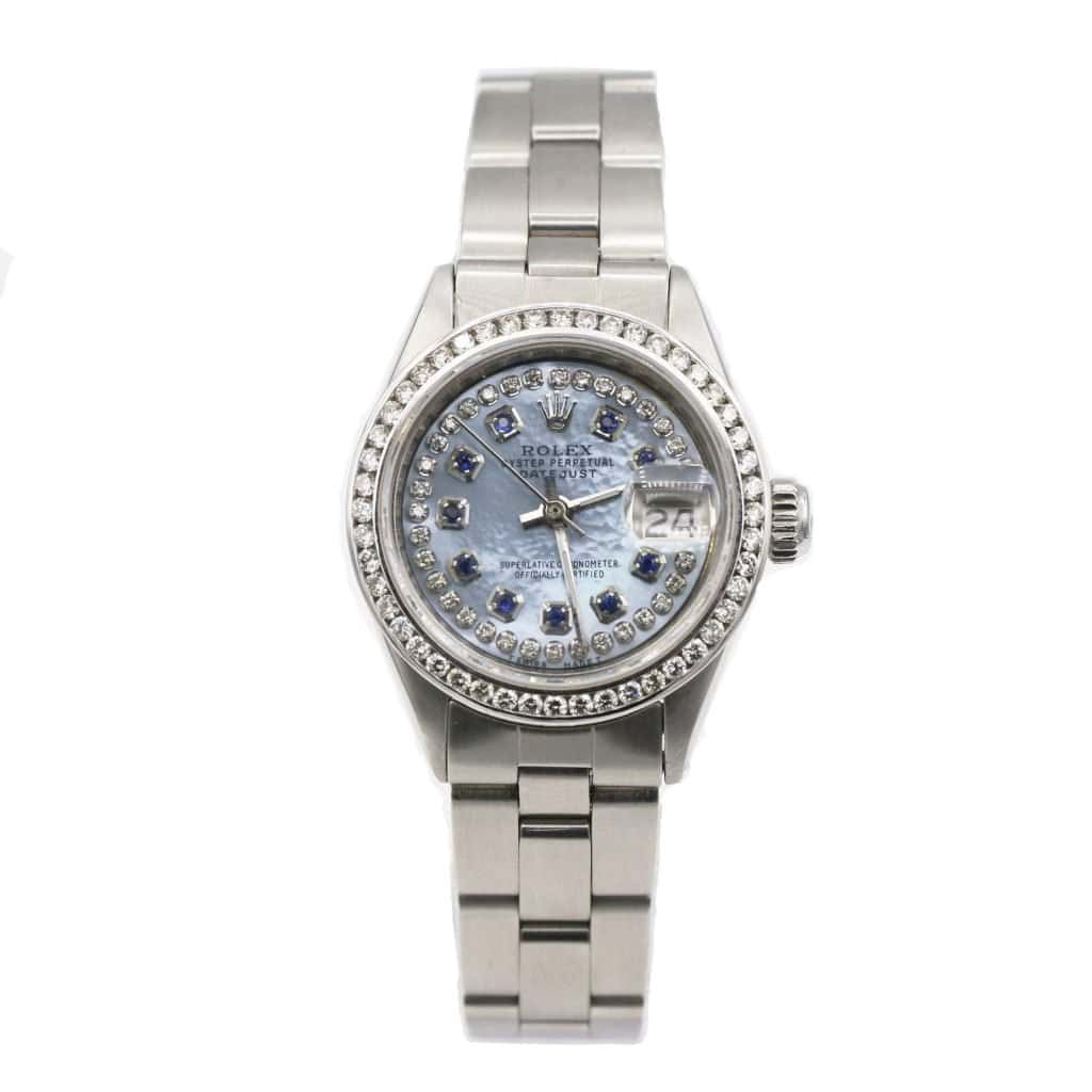 Rolex Ladies Date 26mm Stainless Steel 6919 Diamond Mother of Pearl Dial