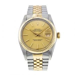 Rolex Datejust Stainless Steel And 18K Yellow Gold 36mm Watch 16013