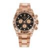 Rolex Everose Gold 116505 Cosmograph Daytona 40mm Black Index Dial Watch