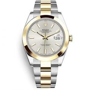 Rolex Datejust 41mm 126303 Silver Index Oyster Steel and Yellow Gold Mens Watch
