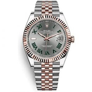 Rolex Datejust Stainless Steel & 18K Yellow Gold Slate Roman Dial 41mm Watch 126333