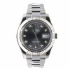 Rolex Datejust ll 116334 41 mm Steel Rhodium Diamond Fluted Bezel