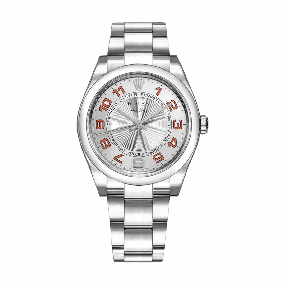 Rolex 114200 Air King Silver Concentric