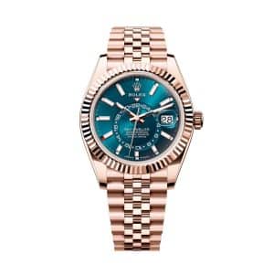Rolex Sky Dweller 336935-0005 Everose Gold Blue green Dial
