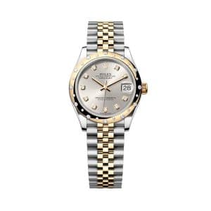 Rolex Datejust 278343rbr-0020 Oyster Yellow Gold and Diamonds Silver set with Diamonds Dial Jubilee Bracelet