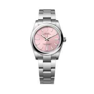 Rolex Oyster Perpetual 34 124200-0004 Pink Dial Oyster Bracelet