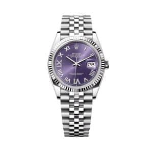 Rolex Datejust 36 126234-0021 Aubergine Dial Jubilee Bracelet