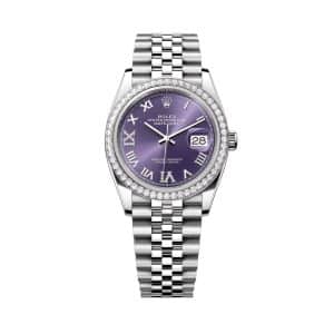Rolex Datejust 36 126284rbr-0013 Aubergine Dial Jubilee Bracelet