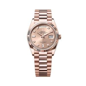 Rolex Day-Date 36 128235-0009 Rose Dial President Bracelet