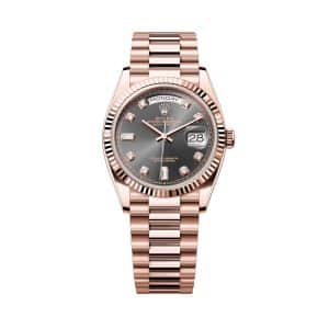 Rolex Day-Date 36 128235-0050 Slate Dial President Bracelet