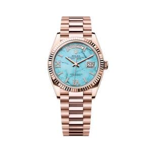 Rolex Day-Date 36 128235-0064 Turquoise Dial President Bracelet