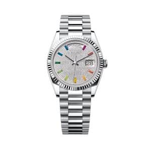 Rolex Day-Date 36 128236-0003 Diamond Dial President Bracelet