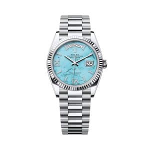 Rolex Day-Date 36 128236-0011 Turquoise Dial President Bracelet