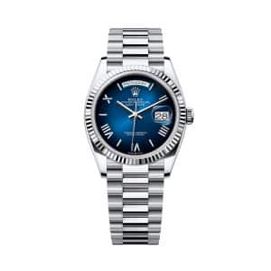 Rolex Day-Date 36 128236-0020 Blue Dial President Dial