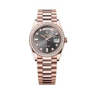 Rolex Day-Date 36 128345rbr-0052 Slate Dial President Bracelet
