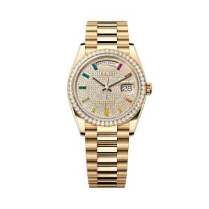 Rolex Day-Date 36 128348rbr-0030 Diamond Dial President Bracelet