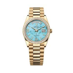 Rolex Day-Date 36 128348rbr-0037 Turquoise Dial President Bracelet