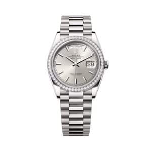 Rolex Day-Date 36 128349rbr-0001 Silver Dial President Dial