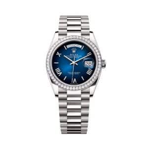 Rolex Day-Date 36 128349rbr-0047 Blue Dial President Bracelet