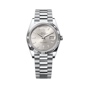 Rolex Day-Date 40 228236-0002 Silver Dial President Bracelet