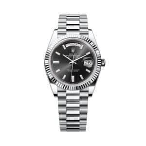Rolex Day-Date 40 228236-0004 Black Dial President Bracelet