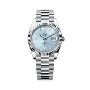 Rolex Day-Date 40 228236-0006 Ice Blue Dial President Bracelet