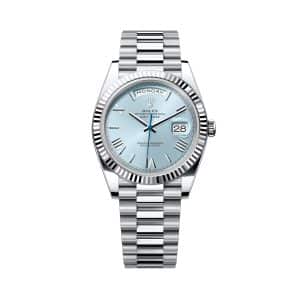 Rolex Day-Date 40 228236-0012 Ice Blue Dial President Bracelet