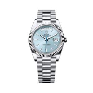 Rolex Day-Date 40 228236-0018 Ice Blue Dial President Bracelet
