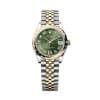 Rolex Datejust 31 278343rbr-0016 Oyster Yellow Gold and Diamonds Olive Green set with Diamonds Dial Jubilee Bracelet