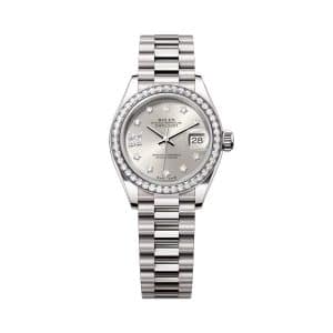 Rolex Lady-Datejust 279139rbr-0003 Silver Dial President Bracelet