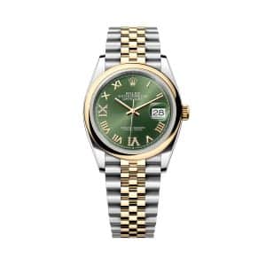 Rolex Datejust 36 126203-0025 Olive Green Dial Jubilee Bracelet