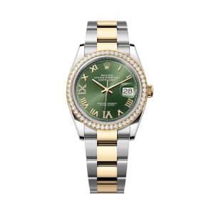 Rolex Datejust 36 126283rbr-0012 Olive Green Dial Oyster Bracelet