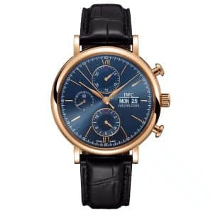 IWC Portofino Chronograph IW391035 42mm Blue Dial Rose Gold Watch