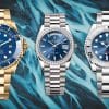 Blue face Rolex Watches
