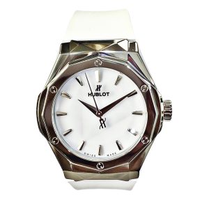 Hublot Classic Fusion 40mm Orlinski Titanium White Alternative Pavé 550.NS.2200.RW.ORL20 WHITE WHITE RUBBER