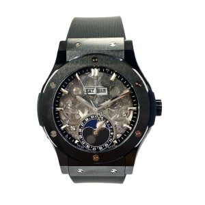 Hublot Classic Fusion 42mm Aerofusion Moonphase Black Magic 547.CX.0170.RX SKELETON BLACK RUBBER