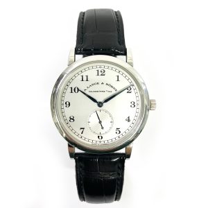 A. Lange & Söhne Saxonia 1815 35.9mm Platinum Manual Winding 206.025 SILVER ARABIC BLACK CROCODILE