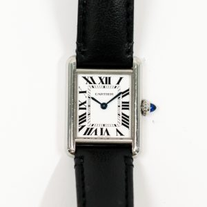 Cartier Tank Must SolarBeat™ Small - Steel - 29mm x 22mm  WSTA0060 WHITE ROMAN BLACK CROCODILE