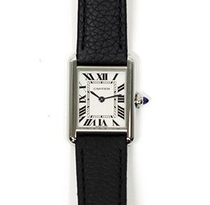 Cartier Tank Must SolarBeats Small - Steel - 29.5mm x 22mm WSTA0089 SILVER ROMAN BLACK LEATHER