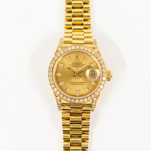 Rolex Datejust 26mm Diamond Bezel and Lugs Yellow Gold 69158G CHAMPAGNE DIAMOND PRESIDENT