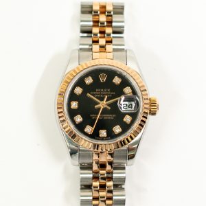 Rolex  Datejust 26mm Steel and Rose Gold 179171G BLACK DIAMOND JUBILEE