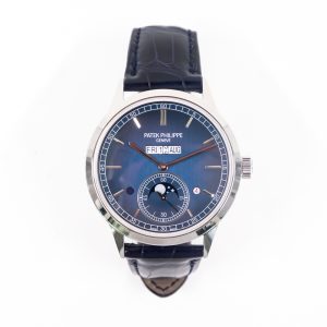 Patek Philippe Grand Complications In-line Perpetual Calendar 41.3mm Platinum 5236P-001 BLUE BLUE CROCODILE