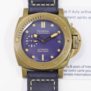 Panerai Submersible Bronzo 42mm PAM01074 BLUE BLUE LEATHER