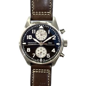 IWC Schaffhausen Pilots 43mm Antoine De Saint Exupery Automatic Chronograph Stainless Steel IW387806 BROWN BROWN CROCODILE