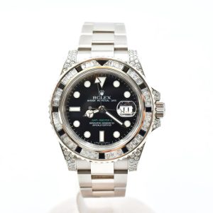 Rolex GMT-Master II 40mm Black Sapphire and Diamond Bezel White Gold 116759SANR BLACK OYSTER