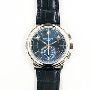 Patek Philippe Complications Annual Calendar Chronograph 42mm Platinum  5905P-001 BLUE BLUE CROCODILE