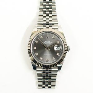 Rolex Datejust 41mm Steel and White Gold 126334G DARK GREY DIAMOND JUBILEE
