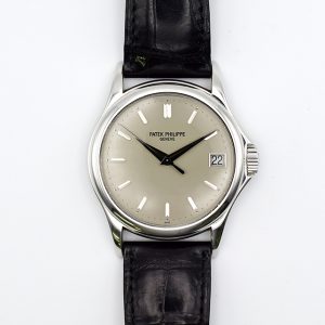 Patek Philippe Calatrava 37mm White Gold  5127G-001 WHITE BLACK CROCODILE