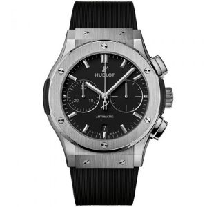 Hublot Classic Fusion Chrono 45mm Titanium Black 521.NX.1171.RX BLACK BLACK RUBBER