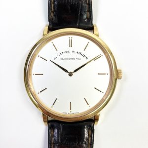 A. Lange & Söhne Saxonia Thin 40mm Rose Gold 211.032 SILVER BROWN CROCODILE